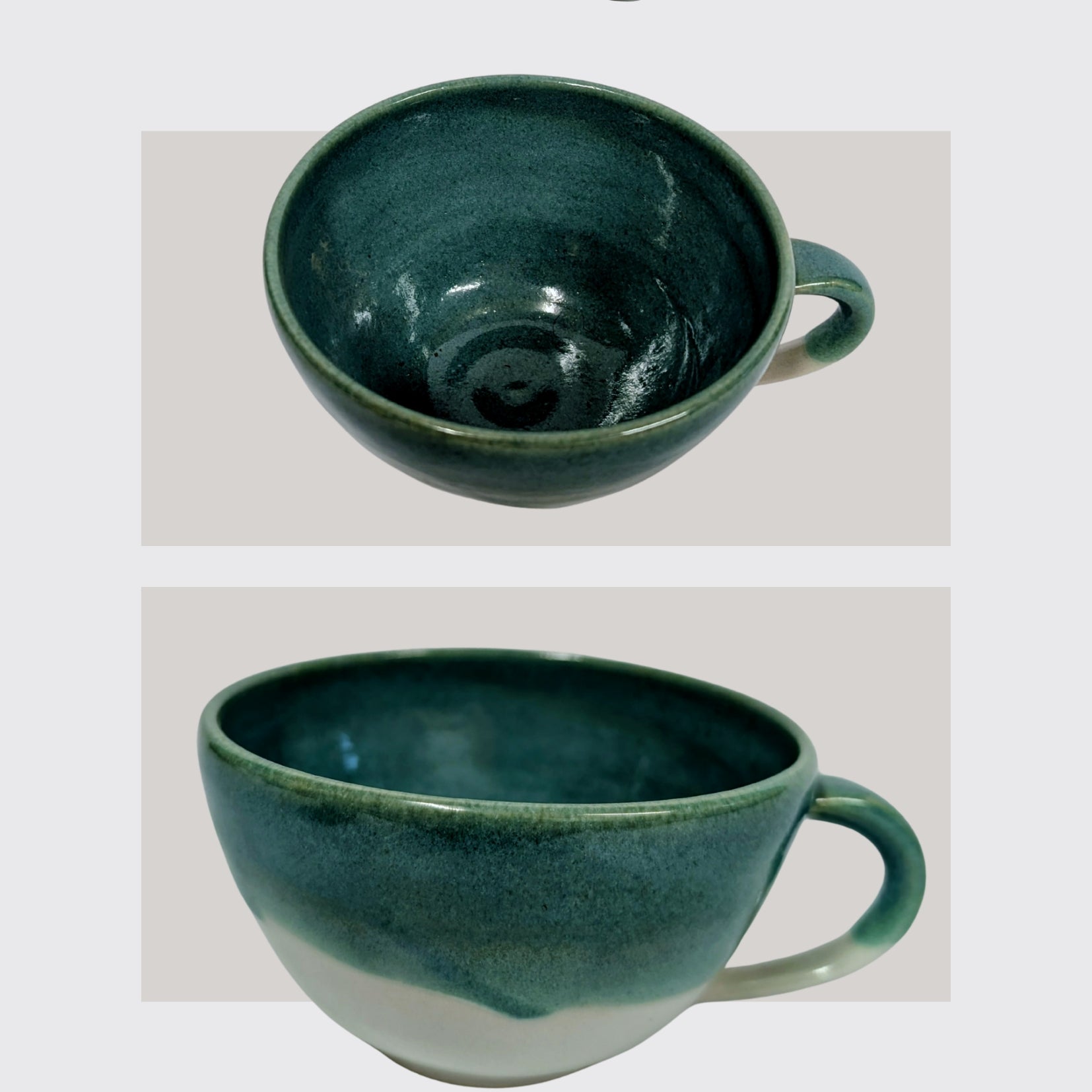 Große Tasse seladon weiß