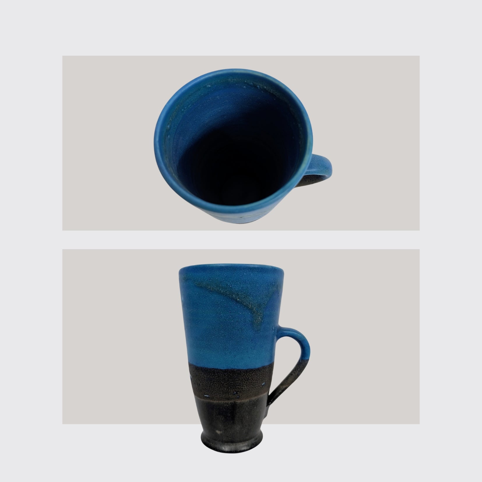 Bechertasse Schwarz Türkis