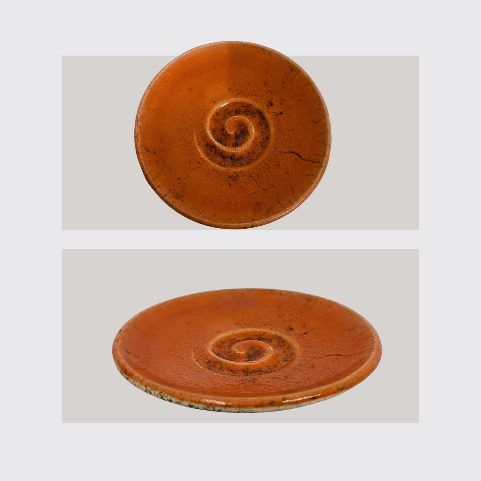 Raku Schälchen Orange