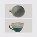 Große Tasse Seladon Weiß