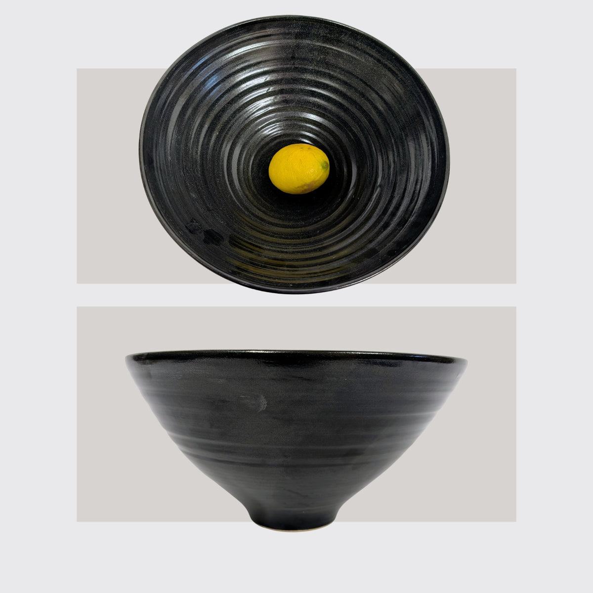 Große Schwarze Salatschüssel