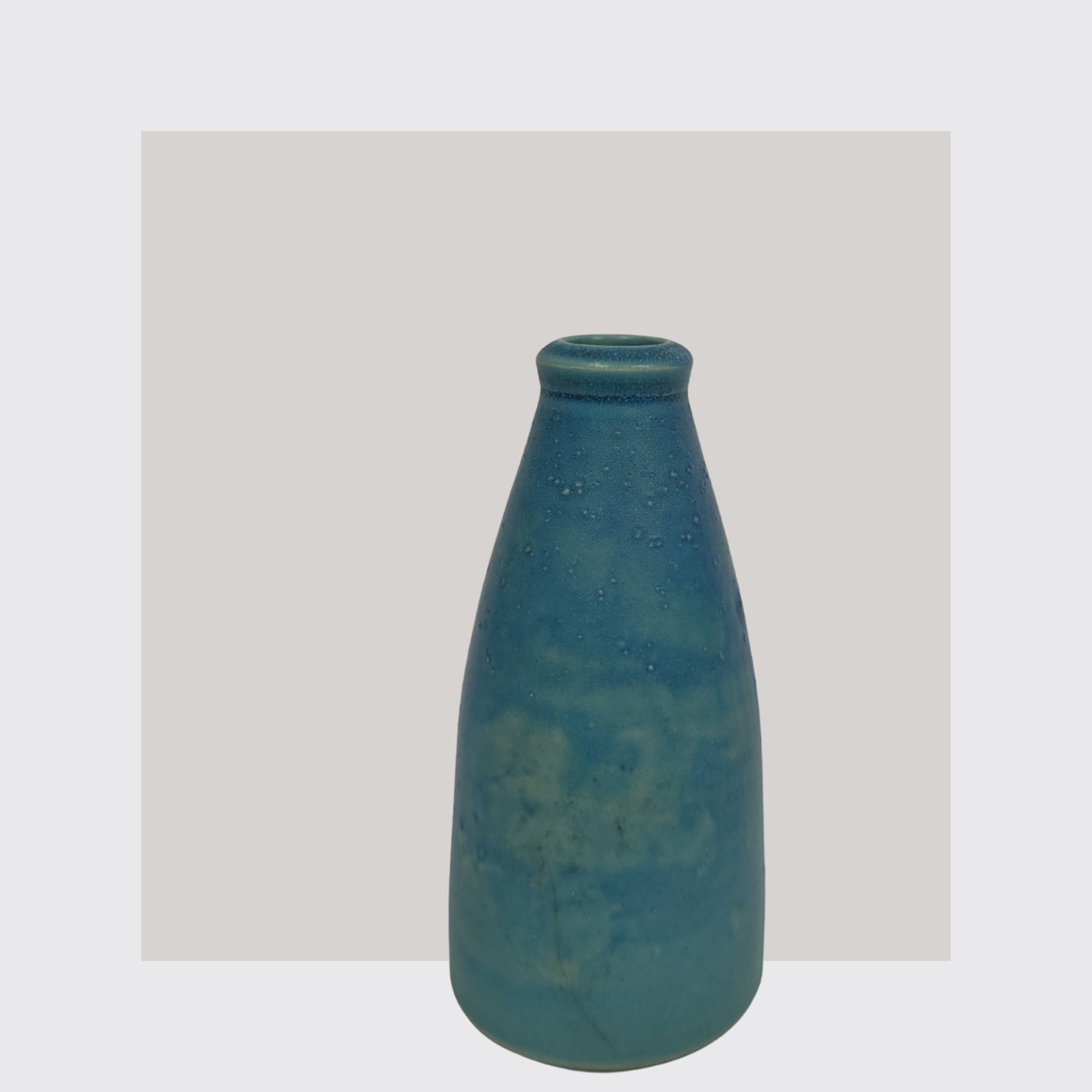 Vase Steinzeug Türkis