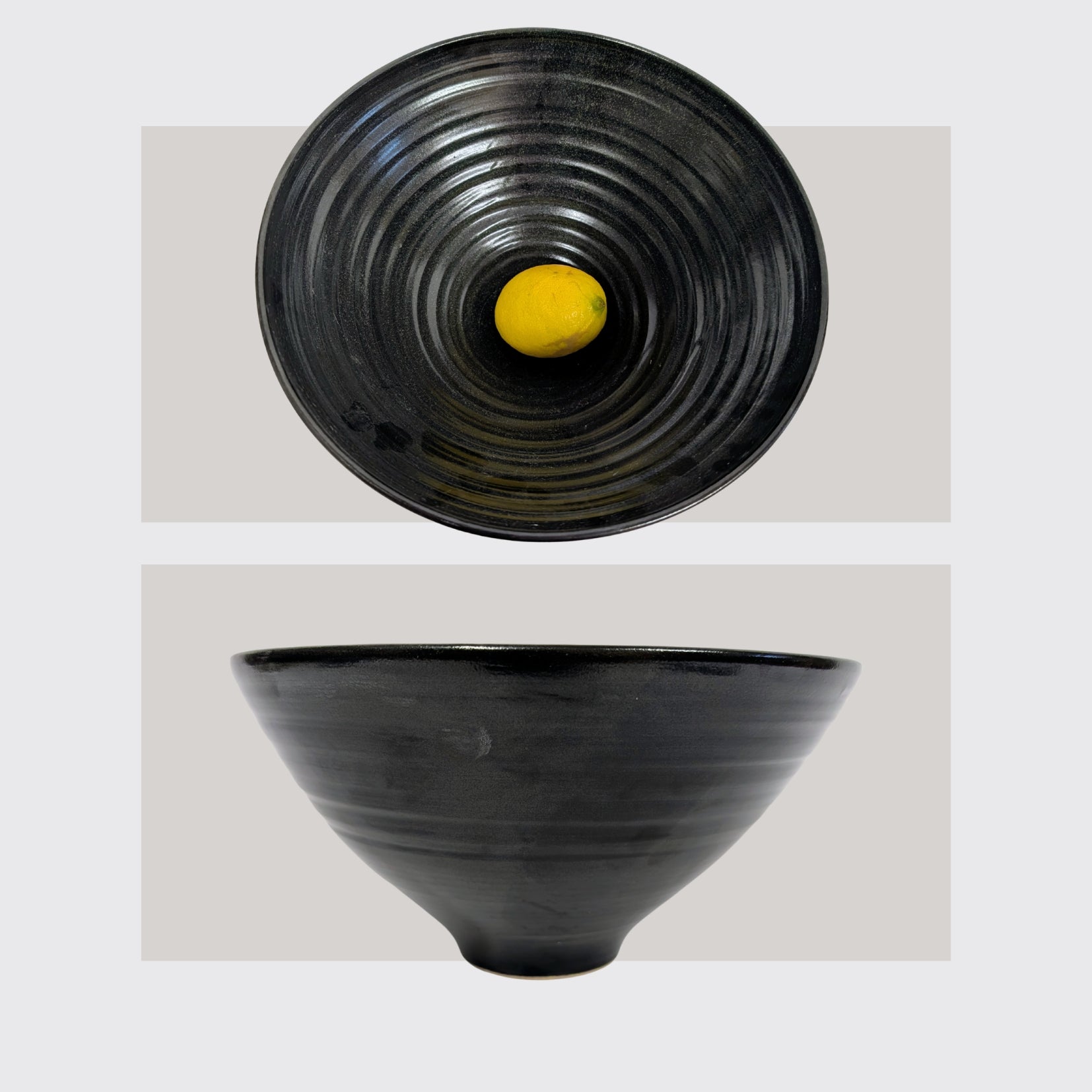 Große Schwarze Salatschüssel
