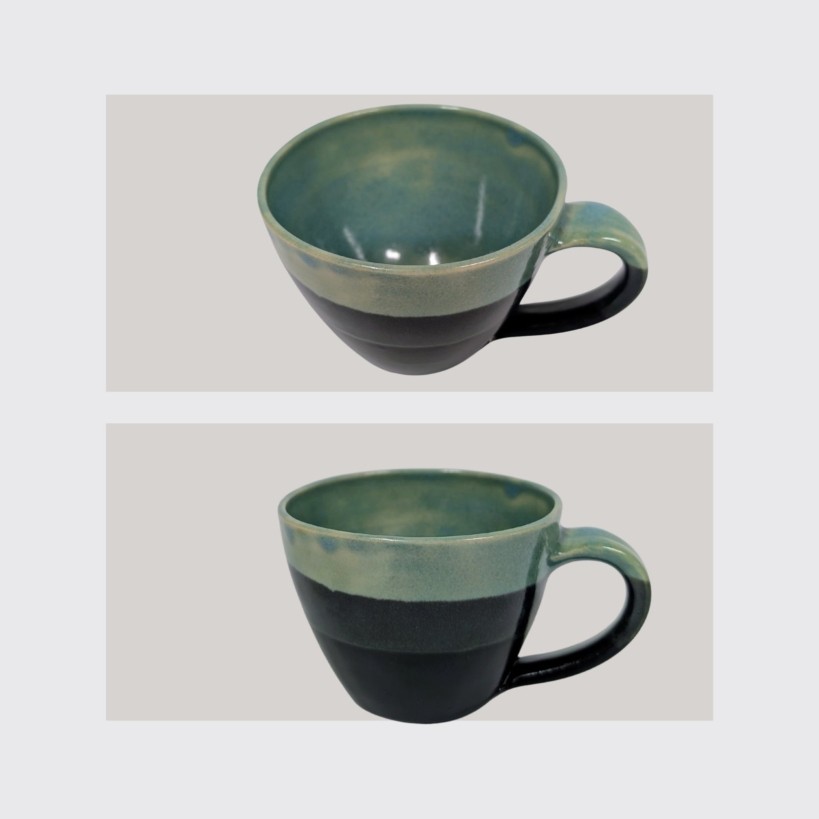 Tasse Seladon Schwarz normale Größe